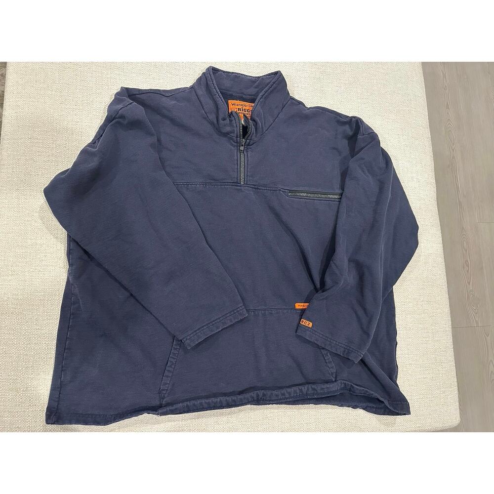 Wrangler FR Flame Resistant Sweatshirt Men XL Pullover HRC2 Workwear Utility